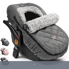 Winter Infant Car Seat Cover Baby Canopy Zipper Peeping Window Waterproof