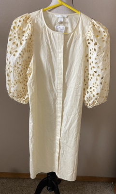 h&m eyelet embroidered dress Women's Red Eyelet Embroidery Dress