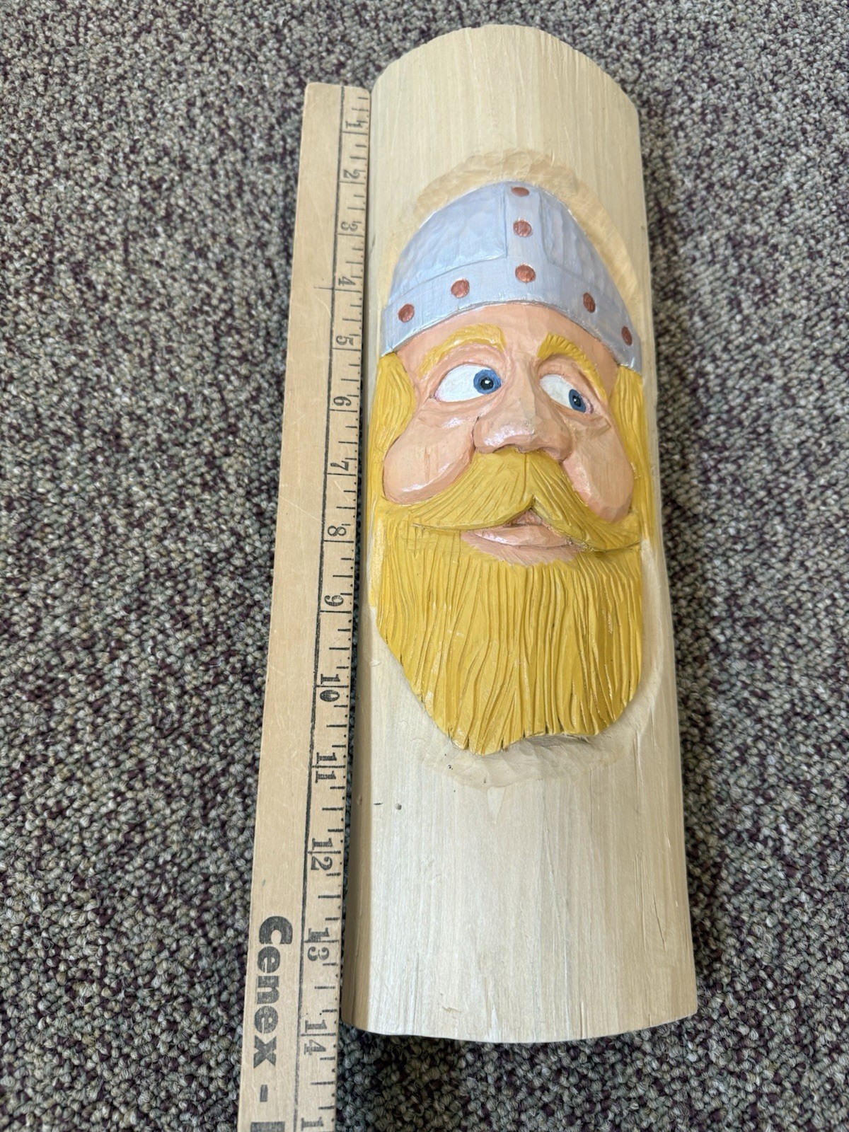 Viking Hand Carved Wooden Wall Hanging Nordic Minnesota Thor Blonde