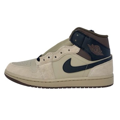 Air Jordan 1 Mid Travis Black Khaki Brown Sneakers, Size 8 BNIB HV6422-200