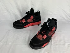 Air Jordan 4 Flight Retro Mid Red Thunder Sz 8 Black Sneakers  (Pls Read Desc)