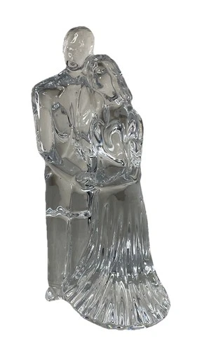 Vintage Waterford Lead Crystal Bride & Groom  Figuerine 7 1/4” Wedding Couple