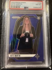 2024 Panini Prizm WNBA Kate Martin 113/199 #148 Blue Prizm (RC) PSA8
