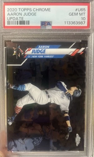 2020 Topps Chrome Aaron Judge Update Card #U65 PSA 10 Gem Mint
