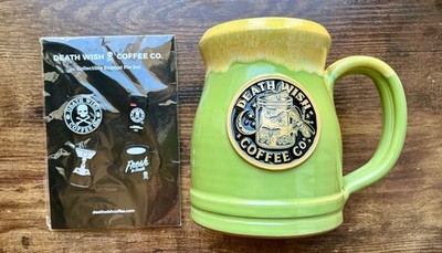 DEATH WISH COFFEE FIREFLY MUG AND DW PIN SET HTF DENEEN POTTERY TANKARD LIMITED