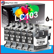 5PK LC103 LC-103XL Ink Cartridge Black for DCP-J132W DCP-J152W J172W MFC-J245