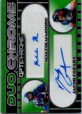 2025 Leaf Malcolm Moore Jacob Cozart Optichrome Baseball Dual Auto Green /6
