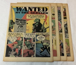 1943 seven page cartoon story JAN SMUTEK WWII Czechoslovakia