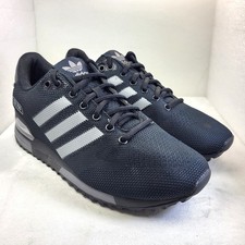 ADIDAS ZX 750 Woven Mesh Mens Trainers Double Black Grey UK8 (X360)