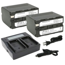 Replacement for Sony Atomos Ninja V Battery 2-Pack, 8500mAh and Dual Charger