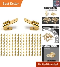 120 PCS Heavy-Duty Brass Piggyback Spade Connectors - Quick Disconnect Terminals