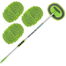 62'' Car Wash Brush with Long Handle Chenille Microfiber Car Wash Green-1pcs
