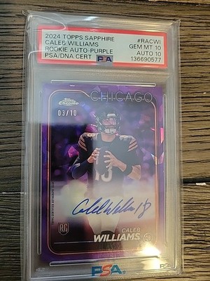 2024 Topps Chrome Sapphire Edition - Caleb Williams Purple Auto /10 #RA-CWI