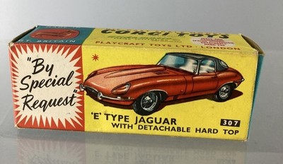 CORGI TOYS #307 E-TYPE JAGUAR - NUR LEER OVP - *VINTAGE*