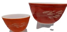 Pyrex Autumn Harvest Wheat 401 And 402 Bowls.  Excellent Condition!