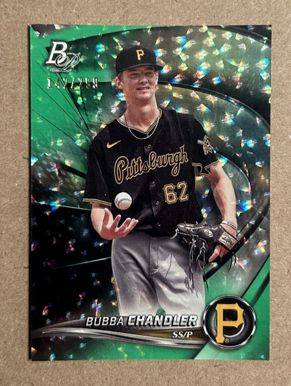 2022 BOWMAN PLATINUM BUBBA CHANDLER EMERALD ICE /299 #TOP-17