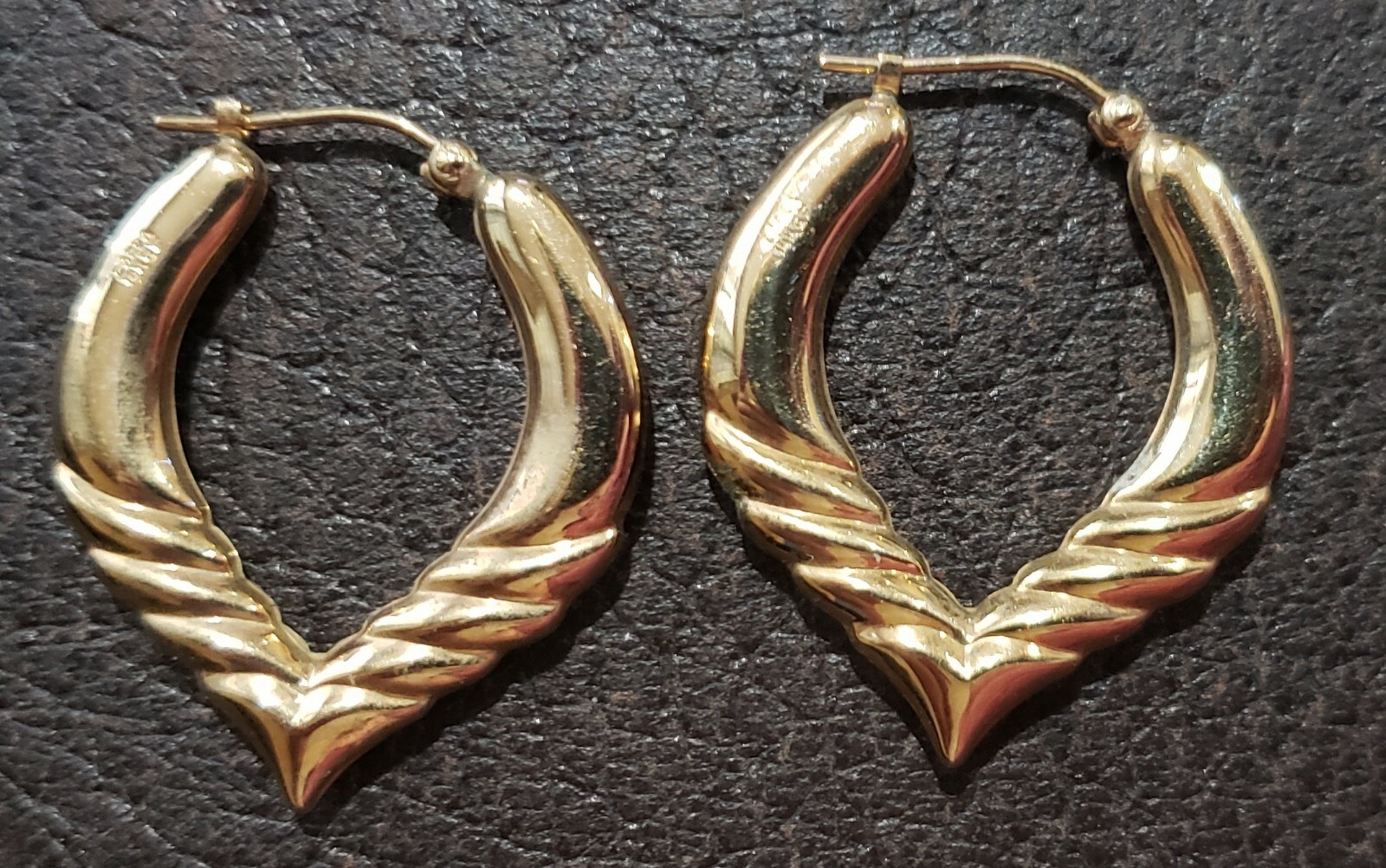 Carla Designer 14K Gold filled Hoop Earrings Gem