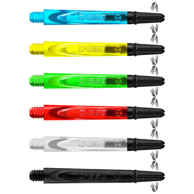 Carbon 360 Dart Stems / Shafts by Harrows - Unique Rotating Tops