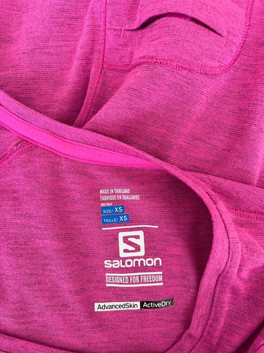 Salomon Size XS Pink Short Sleeve Active Dry Athletic Knit Top - Picture 7 of 10