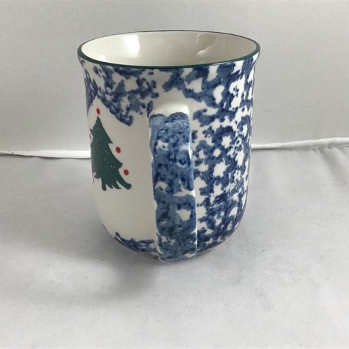 TIENSHAN Folk Craft "Cabin In The Snow" Christmas Coffee Mug/Cup(s) - Picture 2 of 5