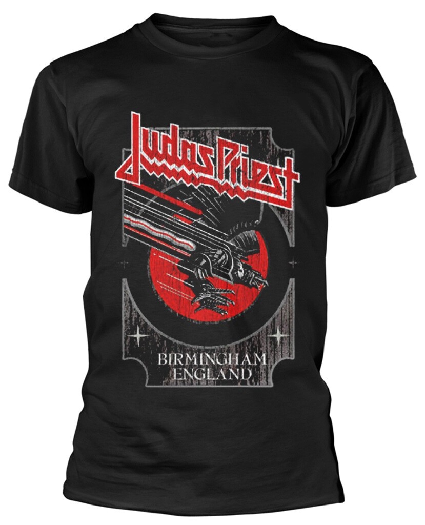 Judas Priest ' Plateado y Rojo Vengeance' T-Shirt - Nuevo y Oficial