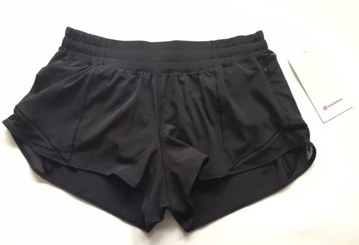 Lululemon Hotty Hot Low Rise Short Swift 2.5” Lined Shorts LW7ARKR Black  Size 14