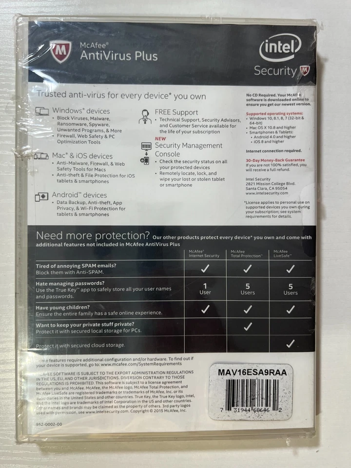 McAfee Anti Virus Plus - NEW - Image 2 of 3