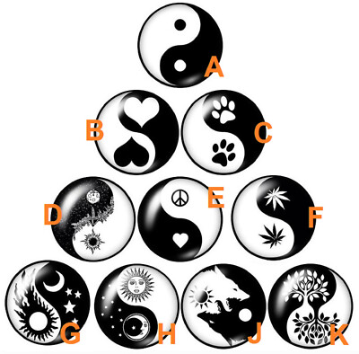 CLICK BUTTON SNAP WECHSEL DRUCKKNOPF CHUNK 18 mm Yin Yang