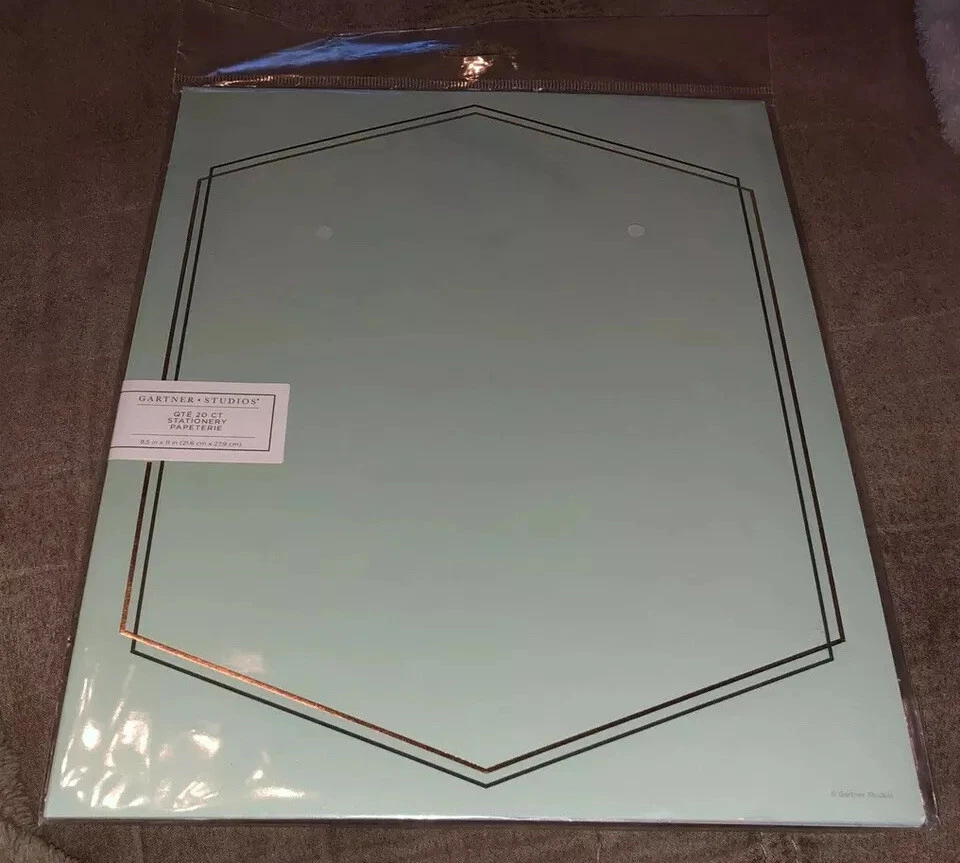 Плоская стационарная бумага Gartner Studios новая с бирками бирюзового цвета 20 штук 8,5x11 - Изображение 4 из 4