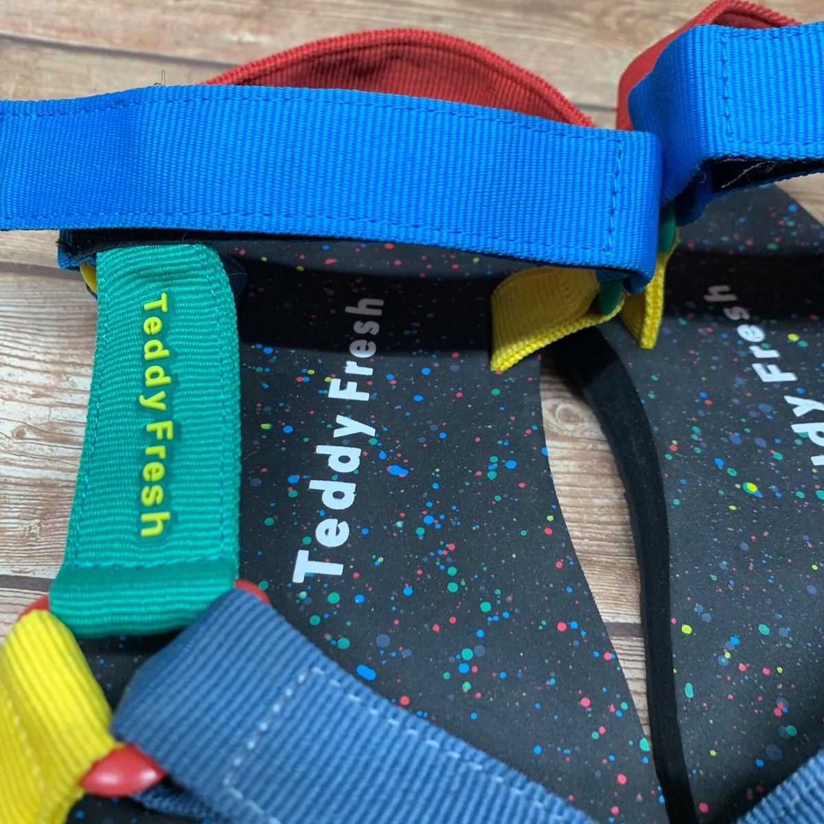 Teddy Fresh Combat Ready Warrior Colorblock Strap Sandals Men’s Size Size 8 Teddy Fresh Combat Ready Warrior Sandals Mens Size 7 40  main image 4