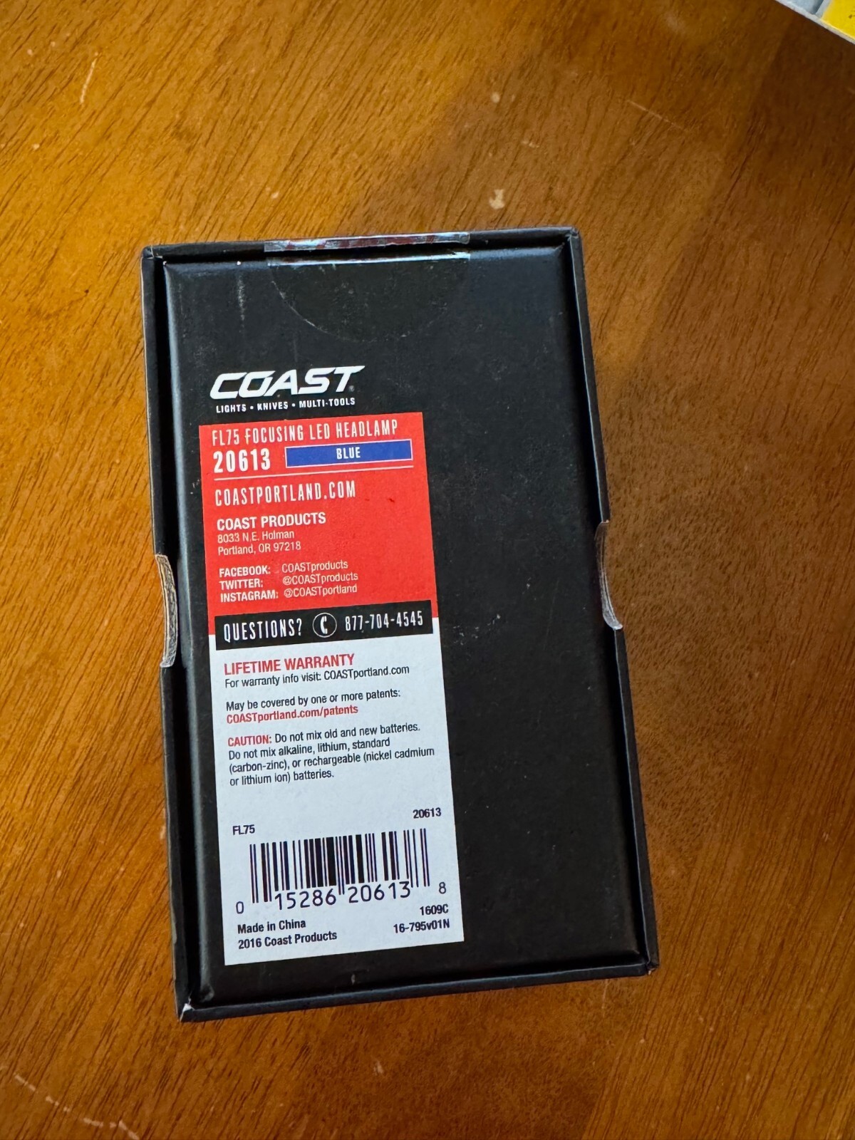 Coast Products 20617 FL75R Rechargeable Pure Beam Focusing Headlamp BLUE