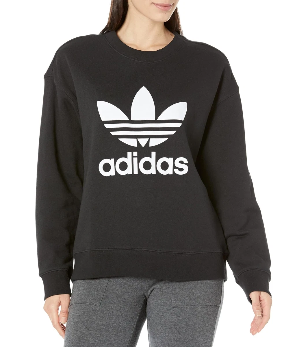 adidas Originals cotton sweatshirt Trefoil Crew Sweatshirt women's