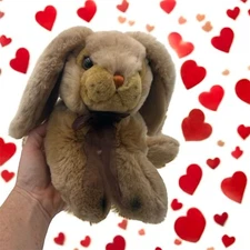 Heartwarmers Rabbit Plush with Sheer Bow Lop Ear Easter Bunny Stuffed Animal