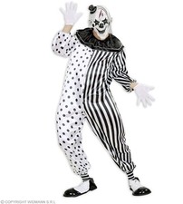 SB08- Kostüm Killer Clown Pierrot - Halloween Overall L - 52/54-  2. Wahl