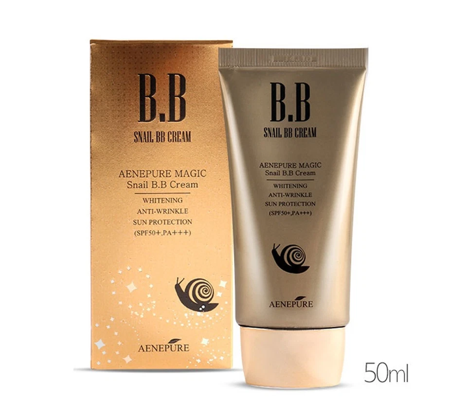 Aenepure/Snail BB cream SPF50+PA +++/Whitening,Anti-Wrinkle,Sun protection/KOREA - Image 2 of 3