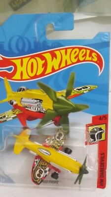 2018 Hotwheels Yellow Madd Propz HW Daredevils 4/5 1/64 Scale