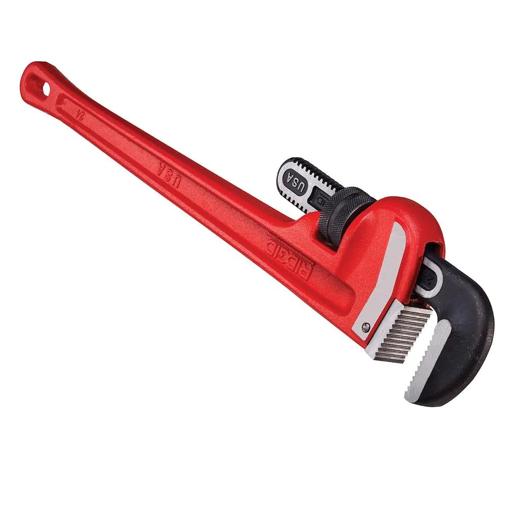 RIDGID 14 in. Straight Pipe Wrench for Heavy-Duty Plumbing, Sturdy Plumbing Pipe