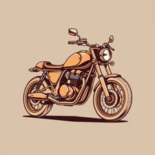 Digital picture Art Drawing  Motor Bike of PNG printable file