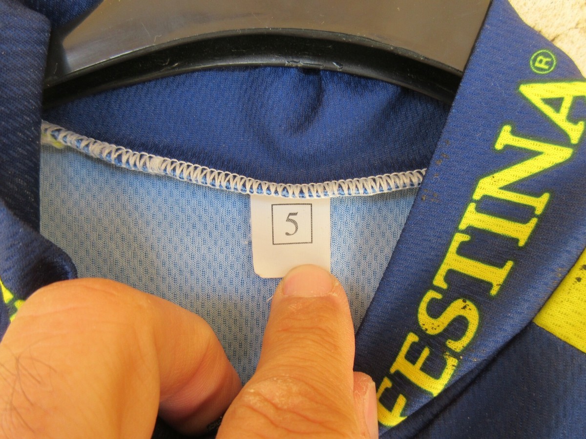 Maillot Cycliste Vintage FESTINA 1999 – Biemme – Bleu Taille 5XL – Laurent Brochard