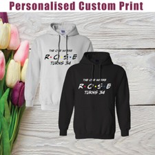 Personalised Custom Your Name Your Age Hoodie Family Friends Birthday Gifts