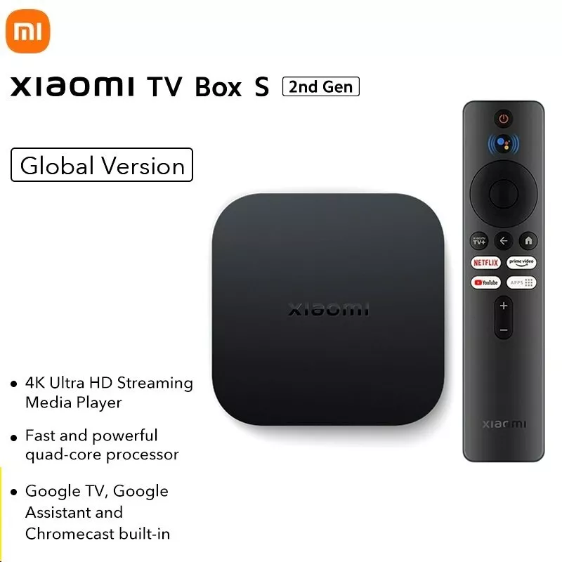  Xiaomi Mi Box S 4K HDR Android TV Remote Streaming Media Player  with Google Assistant Streaming Device 4K Ultra HD : Electronics