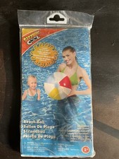 NEW SIZZLIN' COOL14" CLASSIC BEACH BALL INFLATABLE MULTI COLOR, 2 NIP