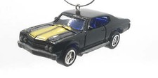 Christmas Ornament for 1970 Chevy Chevelle SS Black Gold Stripes