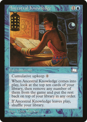 Ancestral Knowledge X (1) MTG Weatherlight - VG/EX - R32 - 4RCards
