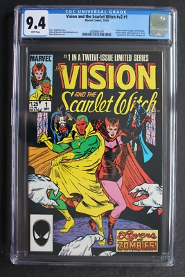 VISION & SCARLET WITCH V2 #1 Origin Zombies 1985 Avengers Lethal Legion CGC 9.4