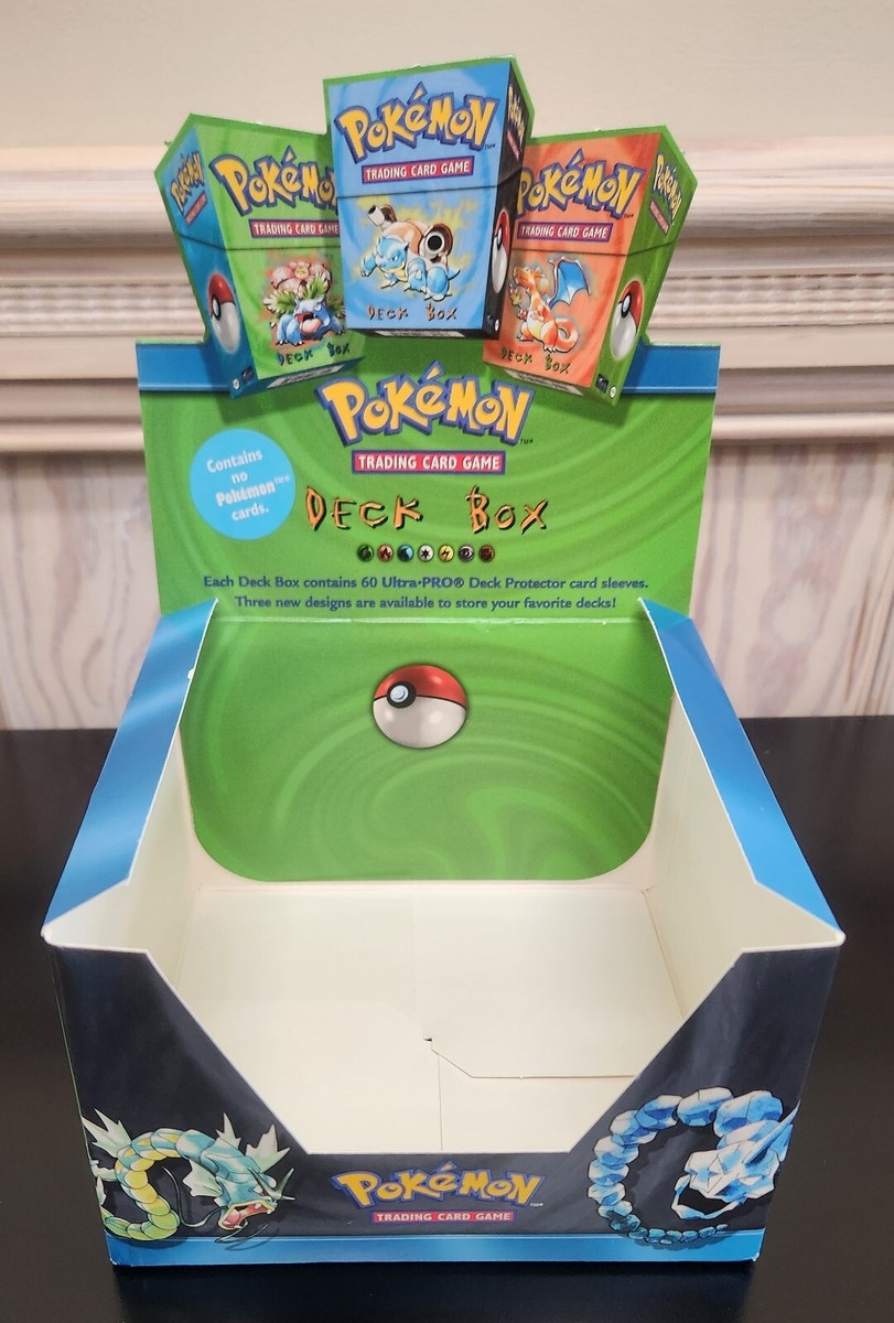 3x SEALED 1999 Pokemon WOTC Deck Boxes w/ Display - Charizard