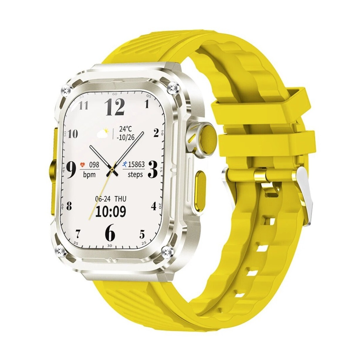 その他 smartwatch Z85 MAX Smart Watch - Yellow Band - Easily Change Watch Face