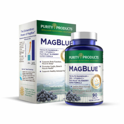 Purity Products MagBlue Magnesium Bisglycinate/TRAACS/Vitamin D/Zinc 90 Tabs