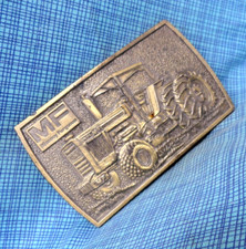MF Massey Ferguson Tractor Promo Belt Buckle 1970s Exclusive Vtg Lewis  .GMP203