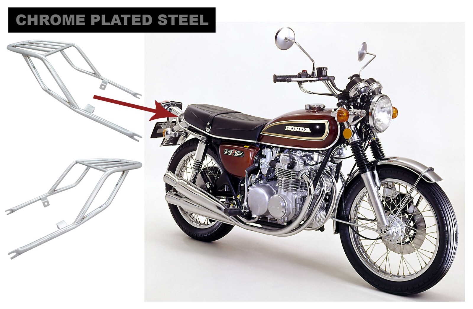 HONDA CB550 FOUR K1-'76 1975-1976 REAR WHEEL FENDER MUD GUARD LUGGAGE ...